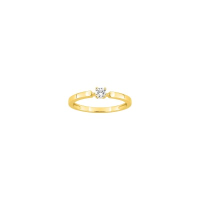 Bague en or jaune et diamant 0.15ct