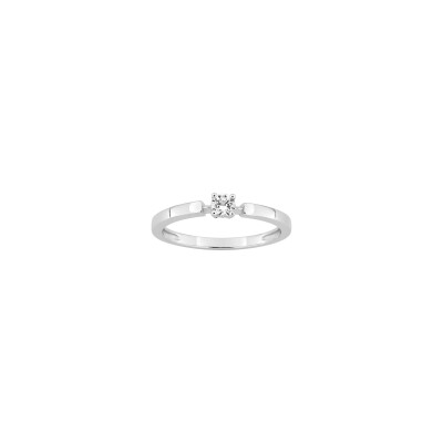 Bague en or blanc et diamant 0.15ct