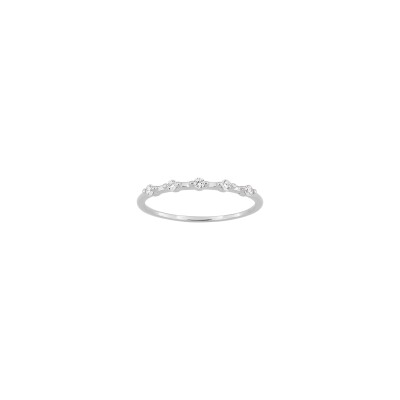 Bague en or blanc et diamant 0.11ct