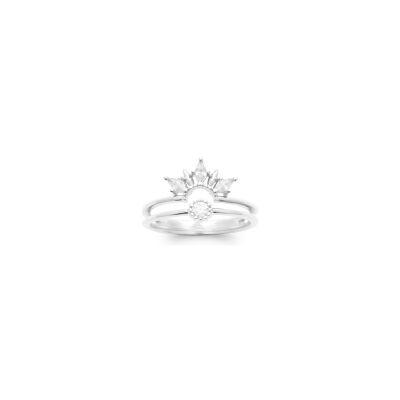 Bague en argent et oxyde de zirconium