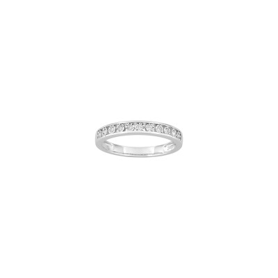 Alliance en or blanc et diamant 0.11ct