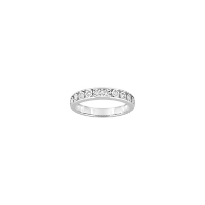 Alliance en or blanc et diamant 0.16ct