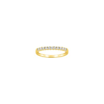 Alliance en or jaune, or blanc et diamant 0.05ct