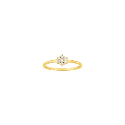 Bague en or jaune et diamant 0.09ct