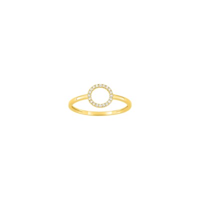 Bague en or jaune et diamant 0.06ct