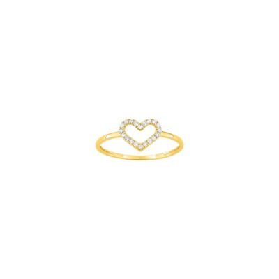 Bague en or jaune et diamant 0.10ct