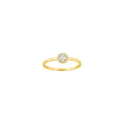 Bague en or jaune et diamant 0.11ct