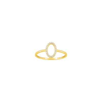 Bague en or jaune et diamant 0.07ct