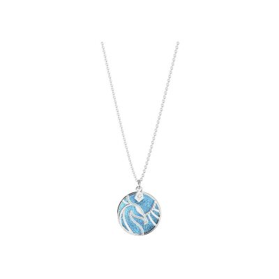 Collier Harry Potter X Les Georgettes Patronus Phoenix en laiton finition argentée, 20 mm