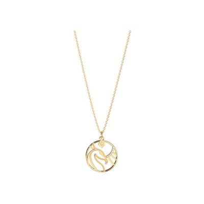 Collier Harry Potter X Les Georgettes Patronus Phoenix en laiton finition dorée, 20 mm
