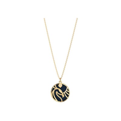 Collier Harry Potter X Les Georgettes Patronus Phoenix en laiton finition dorée, 20 mm