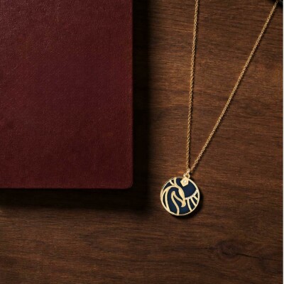 Collier Harry Potter X Les Georgettes Patronus Phoenix en laiton finition dorée, 20 mm