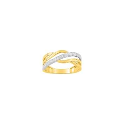 Bague en or jaune et diamant 0.02ct