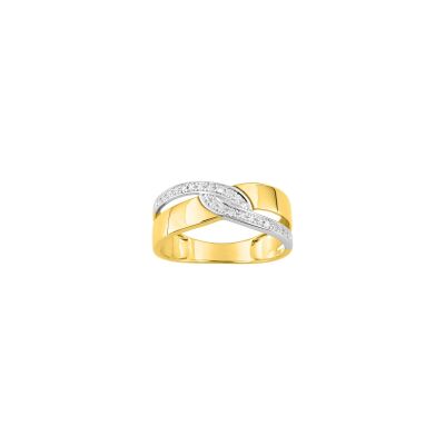 Bague en or jaune et diamant 0.03ct