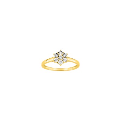 Bague en or jaune et diamant 0.07ct