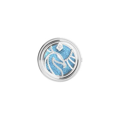 Broche Harry Potter X Les Georgettes Patronus Phoenix en laiton finition argentée, 20 mm