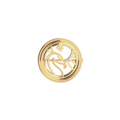 Broche Harry Potter X Les Georgettes Patronus Phoenix en laiton finition dorée, 20 mm