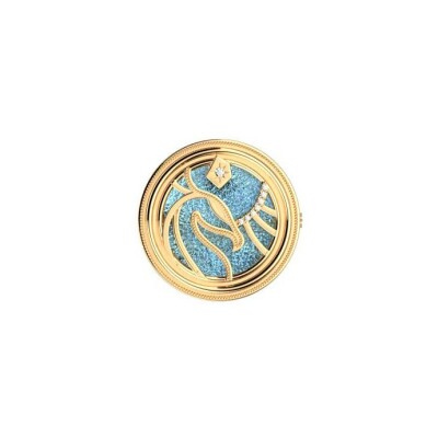 Broche Harry Potter X Les Georgettes Patronus Phoenix en laiton finition dorée, 20 mm