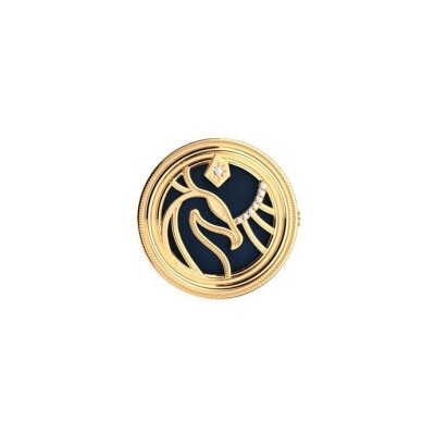 Broche Harry Potter X Les Georgettes Patronus Phoenix en laiton finition dorée, 20 mm