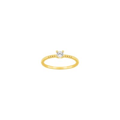 Solitaire en or jaune et diamant 0.20ct