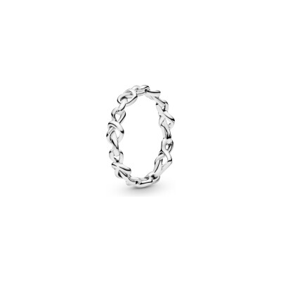 Bague Pandora People cœurs noués en argent, taille 58