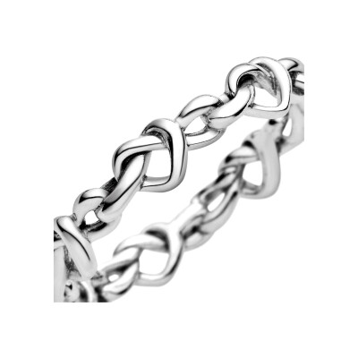 Bague Pandora cœurs noués en argent 