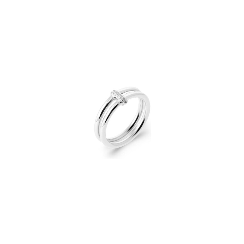 Bague en argent et oxyde de zirconium