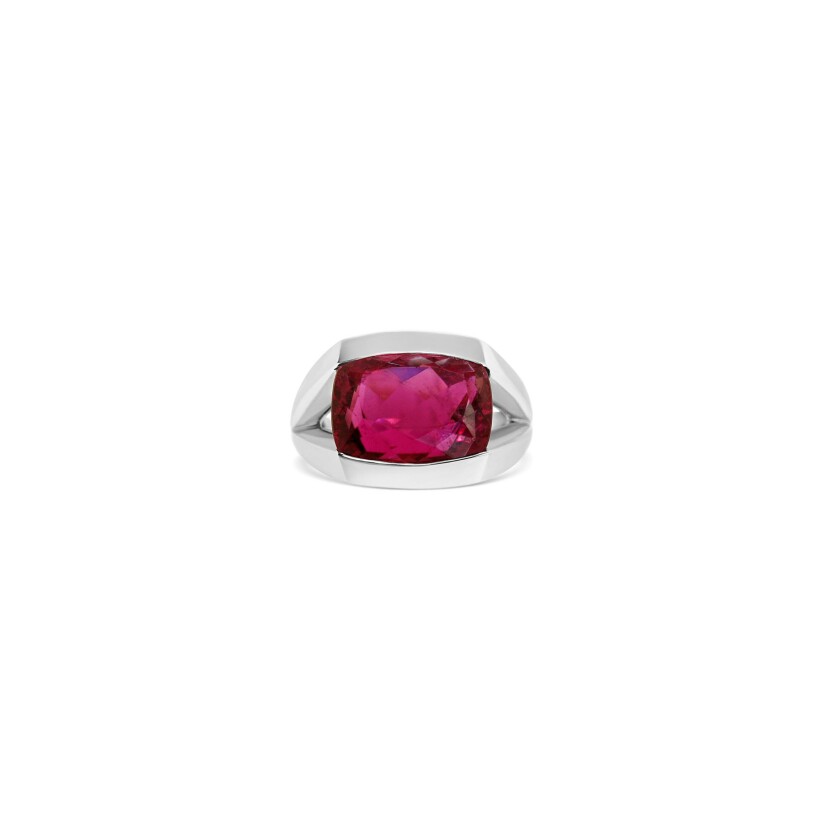 Bague Vaneste en or blanc et tourmaline rose