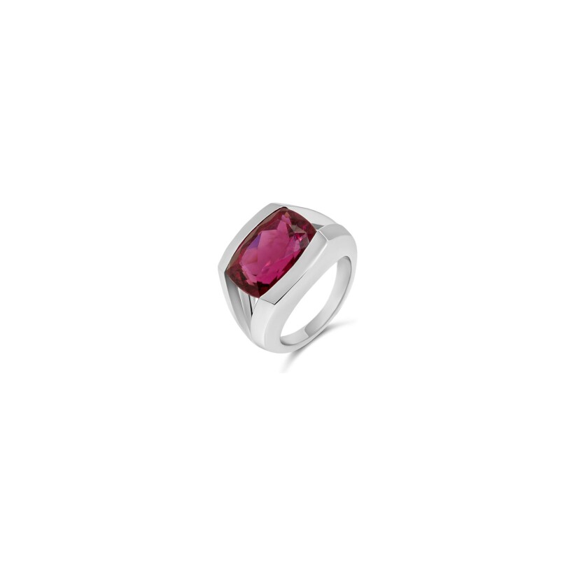 Bague Vaneste en or blanc et tourmaline rose