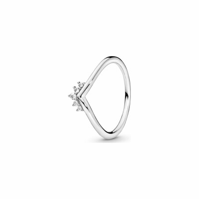 Bague Pandora Wish vœu tiare en argent et oxyde de zirconium, taille 52