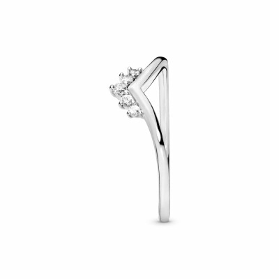 Bague Pandora Wish vœu tiare en argent et oxyde de zirconium, taille 58