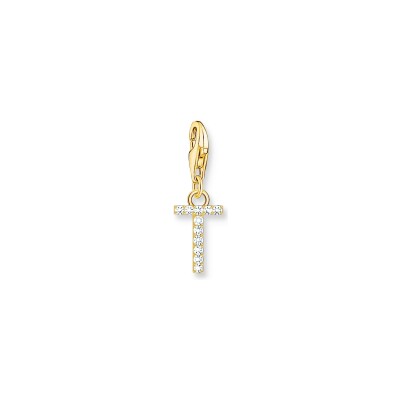 Pendentif Thomas Sabo Charm Club en argent, plaqué or et oxyde de zirconium