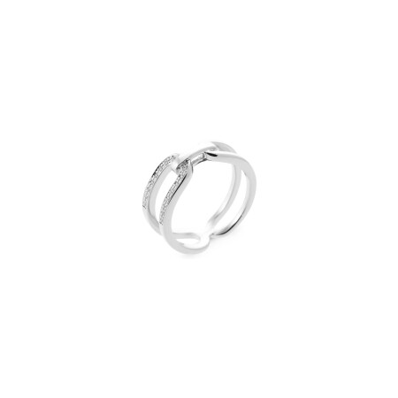 Bague en argent et oxyde de zirconium