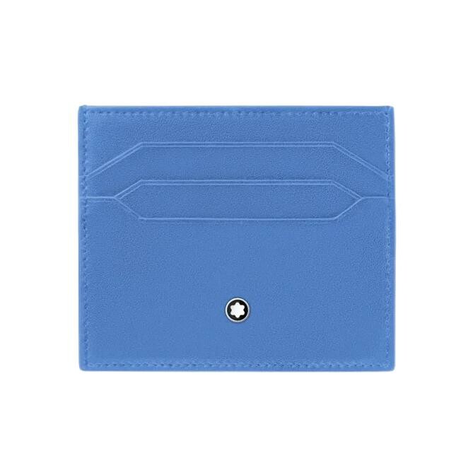 Porte-cartes Montblanc Meisterstück en cuir bleu