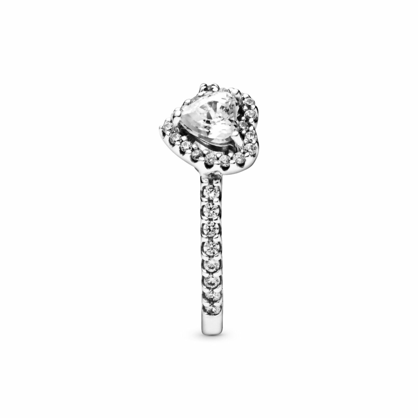 Bague Pandora Timeless cœur élevé en argent et oxyde de zirconium, taille 52