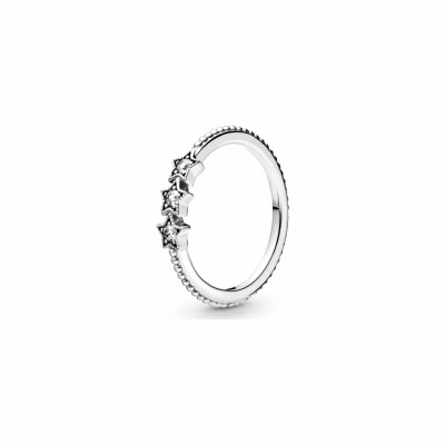 Bague Pandora Passions étoiles célestes en argent et oxyde de zirconium, taille 54