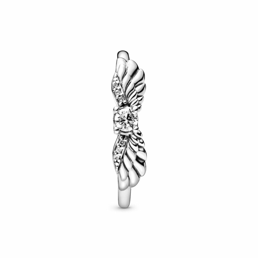 Bague Pandora Passions ailes d'ange scintillantes en argent et oxyde de zirconium, taille 52
