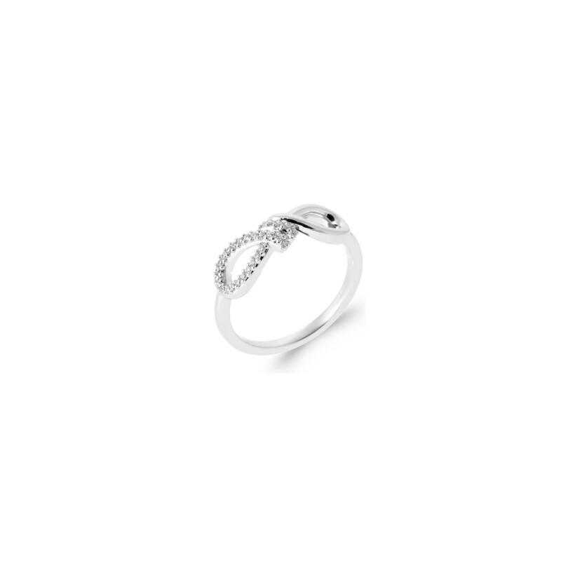 Bague en argent et oxyde de zirconium