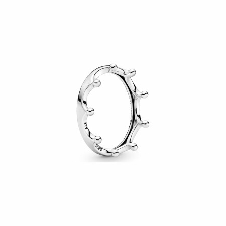 Bague Pandora Signature couronne polie en argent, taille 54