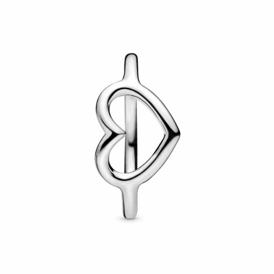 Bague Pandora People cœur ouvert polie en argent, taille 52