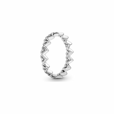 Bague Pandora People esquisse de cœurs en argent, taille 52