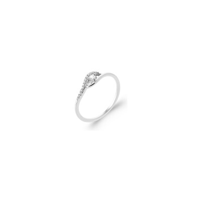 Bague en argent et oxyde de zirconium