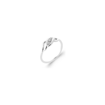 Bague en argent et oxyde de zirconium