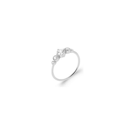 Bague en argent et oxyde de zirconium