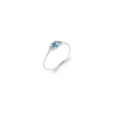 Bague en argent et oxyde de zirconium