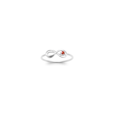 Bague en argent et pierre synthétique