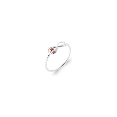 Bague en argent et pierre synthétique