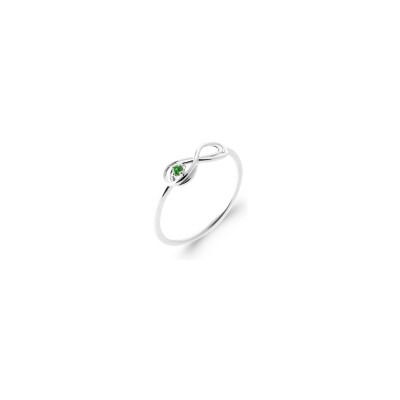 Bague en argent et pierre synthétique