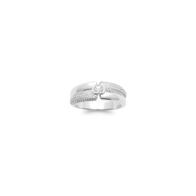 Bague en argent et oxyde de zirconium