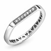 Bague Pandora Signature empilable barre scintillante en argent et oxyde de zirconium, taille 54